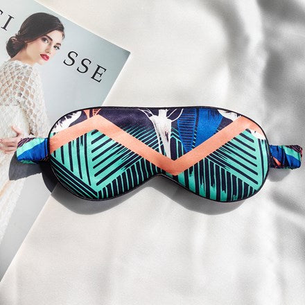 Printed Silk Eye Mask