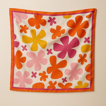 Floral Reverie Silk Scarf 90 x 90cm