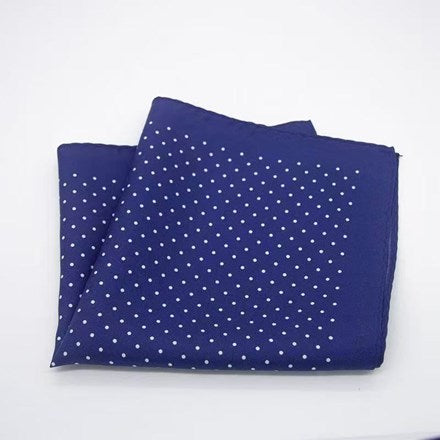 Midnight Gold Dot – Navy & Gold Polka Dot Pocket Square