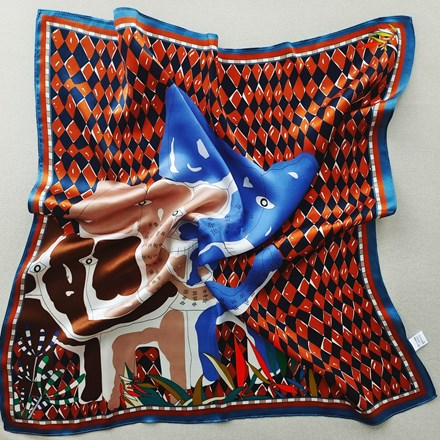 Printed Silk Scarf 68 x 68cm
