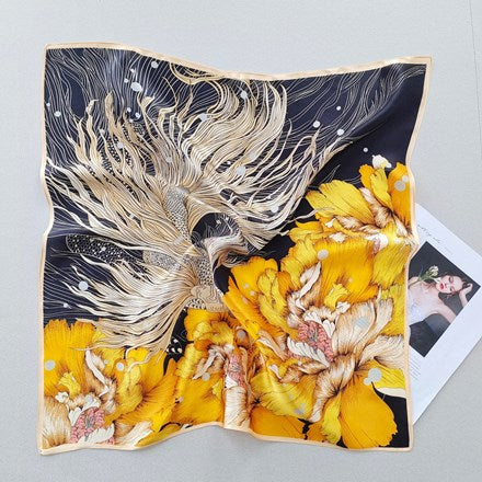 Printed Silk Scarf 68 x 68cm