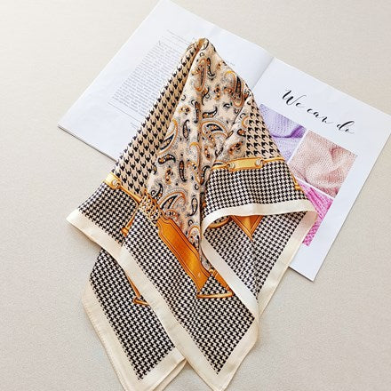 Printed Silk Scarf 68 x 68cm