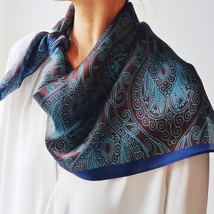 Printed Silk Scarf 68 x 68cm