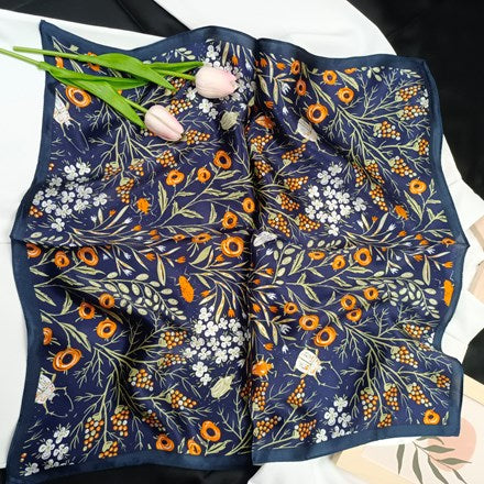 Printed Silk Scarf 53x53cm
