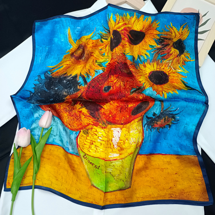 Printed Silk Scarf 53x53cm