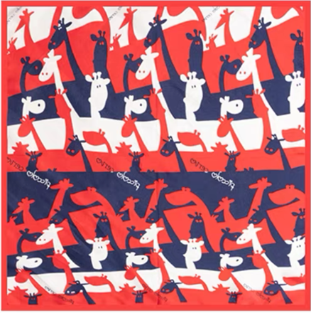 Printed Silk Scarf 53x53cm