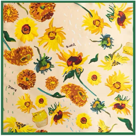 Printed Silk Scarf 53x53cm